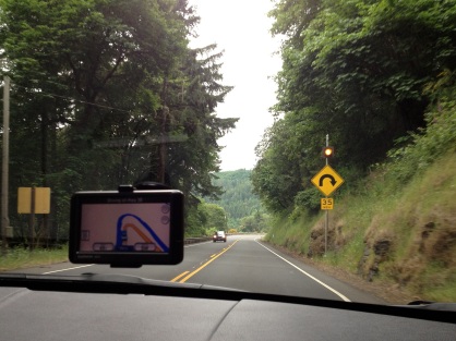 Do you see what's happening here? Crazy Oregon roads. 